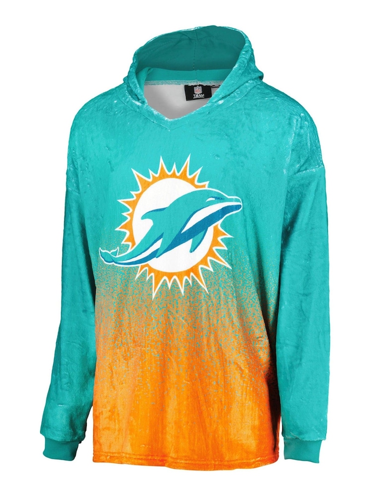 Sudadera polar con capucha NFL Miami Dolphins Gradient de adidas - Imagen 2 de 3