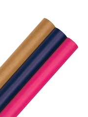 Hallmark Brown Kraft Wrapping Paper 3 Rolls x 3M - Image 2 of 4