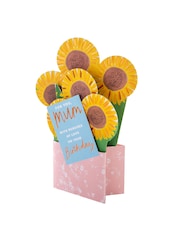 Hallmark Yellow Birthday Card for Mum Pop up 3D Sunflowers Design - Image 3 of 4