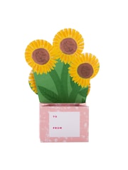 Hallmark Yellow Birthday Card for Mum Pop up 3D Sunflowers Design - Image 4 of 4