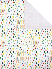 Hallmark White 6M Pack of 3 Birthday Wrapping Paper - Image 3 of 4