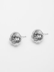 Jon Richard Silver Tone Knot Stud Earrings - Image 1 of 2