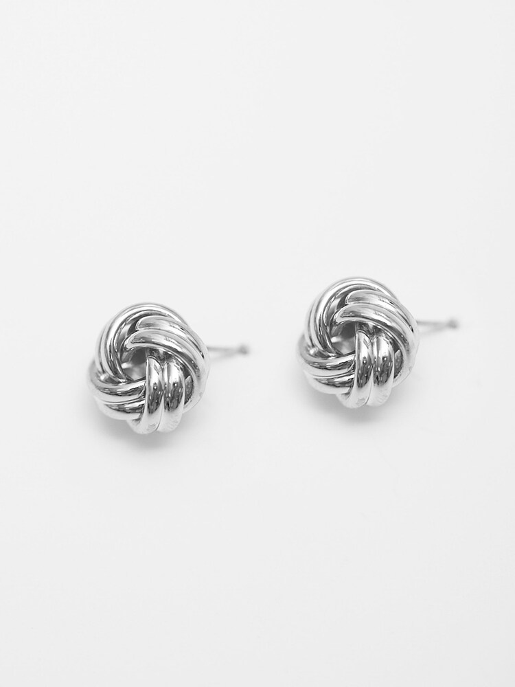 Jon Richard Silver Tone Knot Stud Earrings - Image 1 of 2