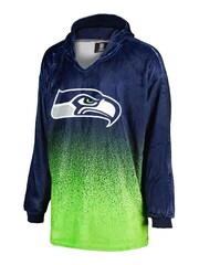 adidas Blue NFL Seattle Seahawks Gradient Fleece Hoodie - Image 2 of 3