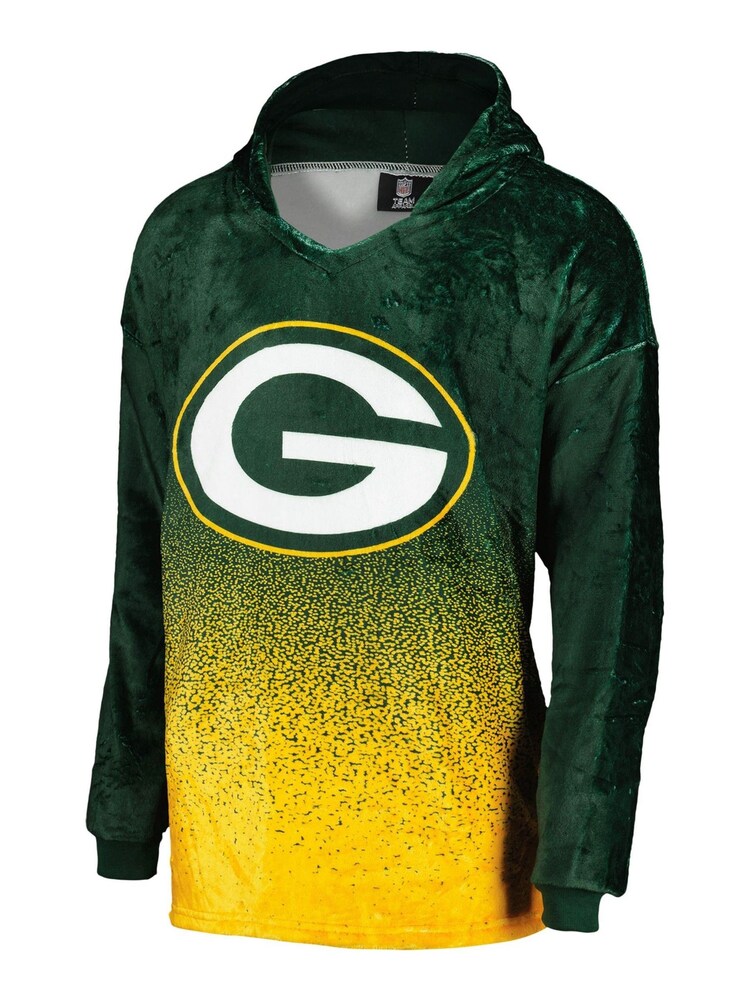 adidas Green NFL Green Bay Packers Gradient Fleece Hoodie - Image 2 of 3