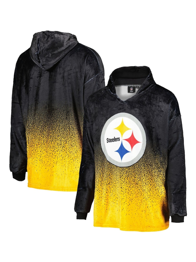 adidas Black NFL Pittsburgh Steelers Gradient Fleece Hoodie - Image 1 of 3