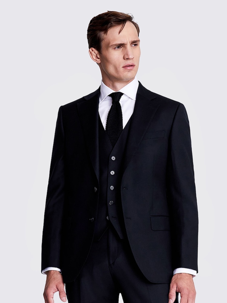 MOSS Black Regular Fit Twill Jacket - Image 1 of 8 MOSS Black Regular Fit Twill Jacket - Image 1 of 8