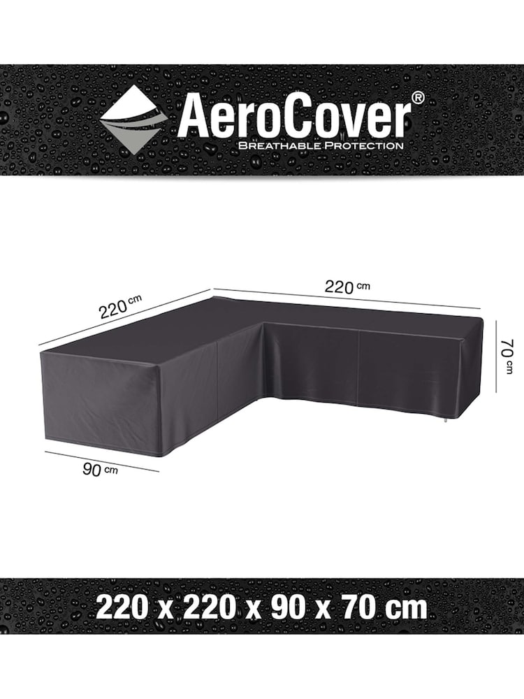 Pacific Grey Garden Lounge Set LShape Aerocover 220 x 220 x 90 x 70 - Image 3 of 3