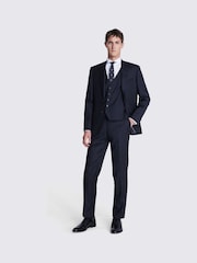 MOSS Blue Regular Fit Twill Jacket - Image 4 of 8