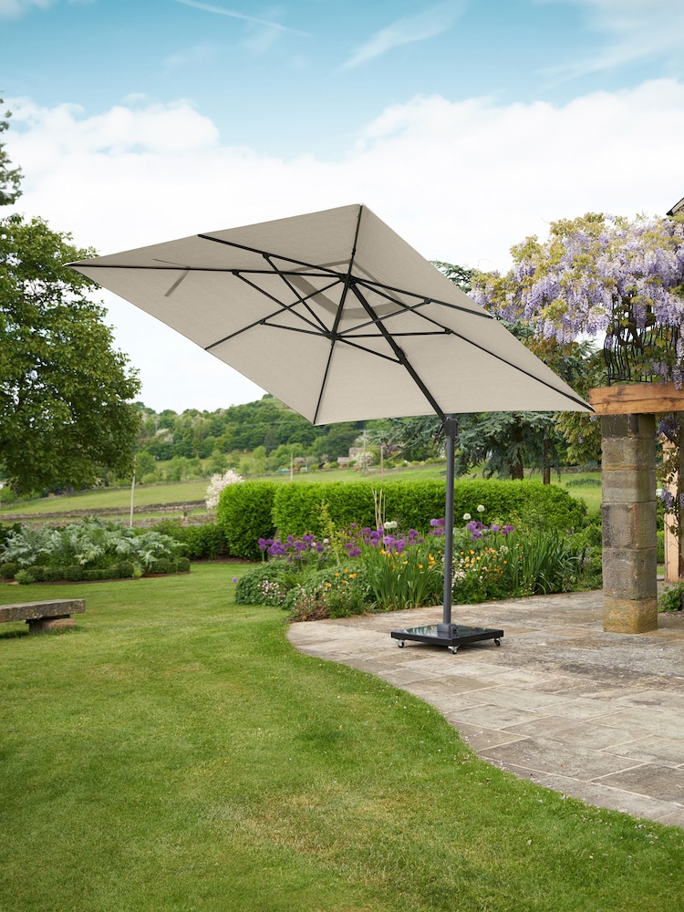 Pacific Champagne Garden Challenger T2 3m Square Free Arm Parasol - Image 1 of 3
