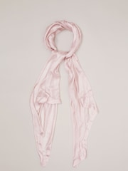 Phase Eight Pink Satin Trim Scarf - Image 1 of 4
