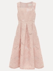 Phase Eight Pink Jacquard Fit Jacesta And Flare Dress - Image 6 of 6