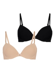 Nude - Pack de 2 sujetadores con aros y relleno de Hunkemöller - Imagen 2 de 6