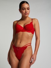 Hunkemöller Red Pippa Padded Underwired Bra - Image 1 of 5