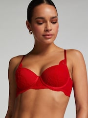 Hunkemöller Red Pippa Padded Underwired Bra - Image 3 of 5