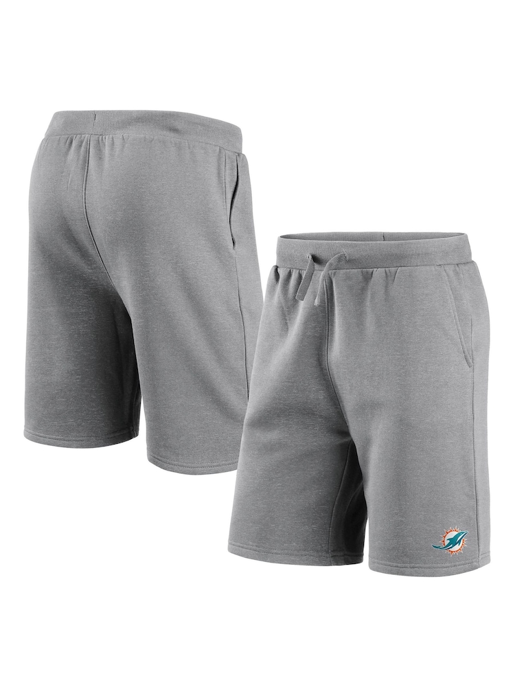 Fanatics Grey NFL Miami Dolphins Primary Logo Graphic Fleece Shorts - Image 1 of 3