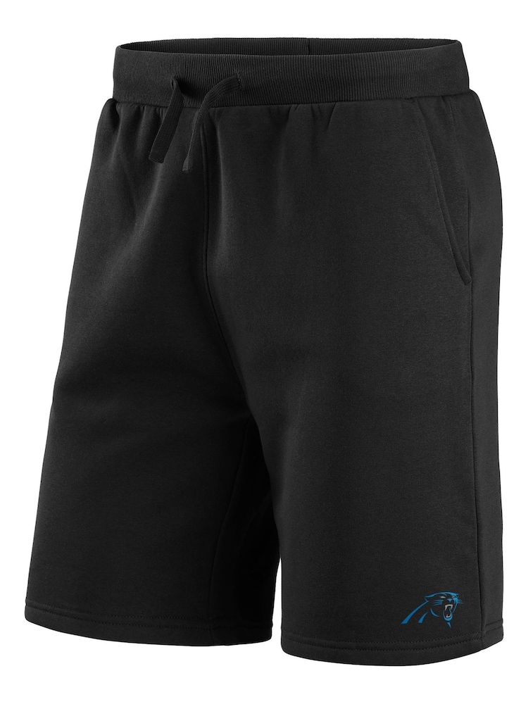 Fanatics NFL Carolina Panthers Primary Logo Graphic Fleece Black Shorts - Image 2 of 3