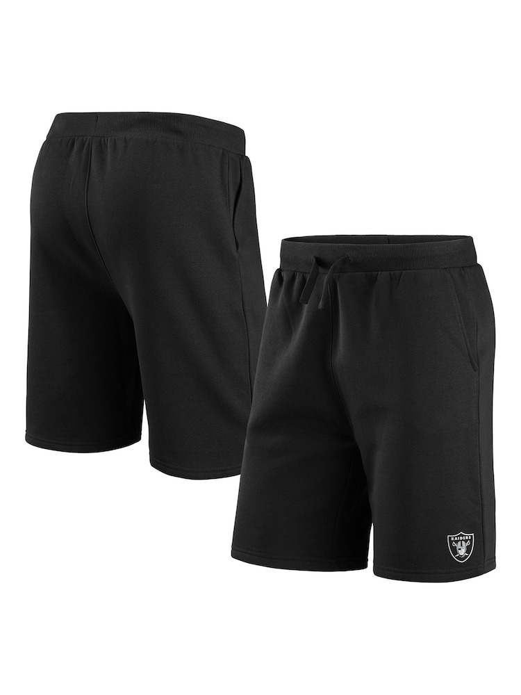 Fanatics NFL Las Vegas Raiders Primary Logo Graphic Fleece Black Shorts - Image 1 of 3