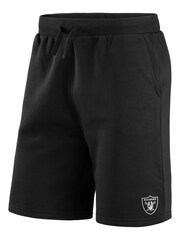 Fanatics NFL Las Vegas Raiders Primary Logo Graphic Fleece Black Shorts - Image 2 of 3