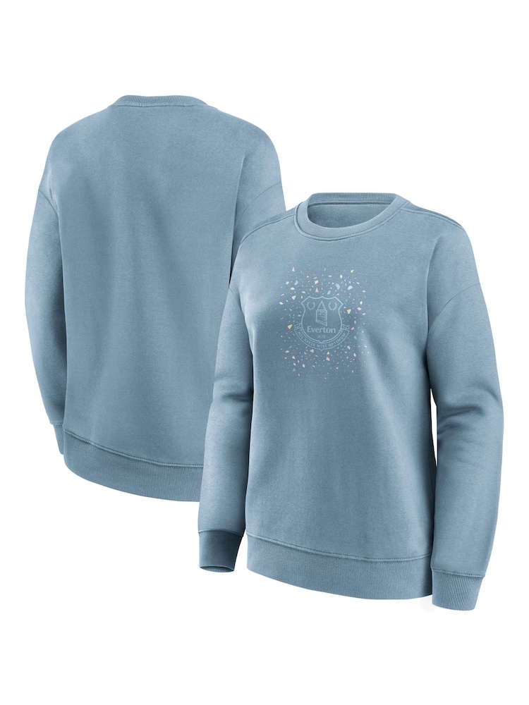 Fanatics Blue Everton Terazzo Graphic Oversized Crew Sweatshirt - Image 1 of 3