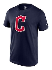 Fanatics Blue MLB Cleveland Guardians Primary Logo Graphic 100% Cotton T-Shirt - Image 2 of 3