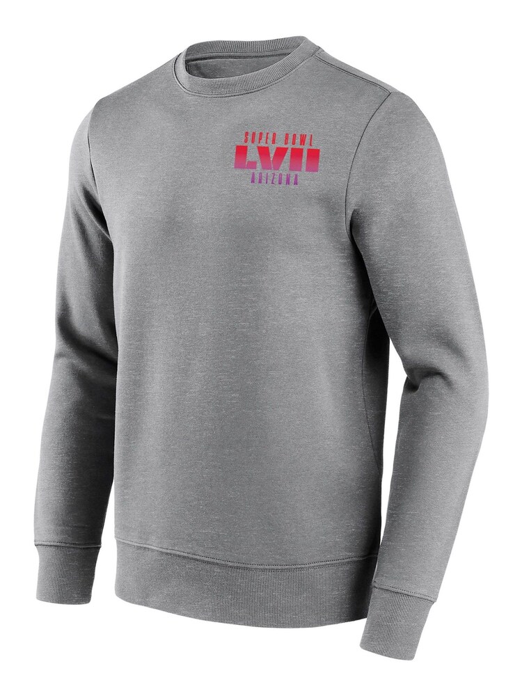 Fanatics Grey NFL Super Bowl LVII Football Diamond Graphic Crew Sweatshirt - Image 2 of 3