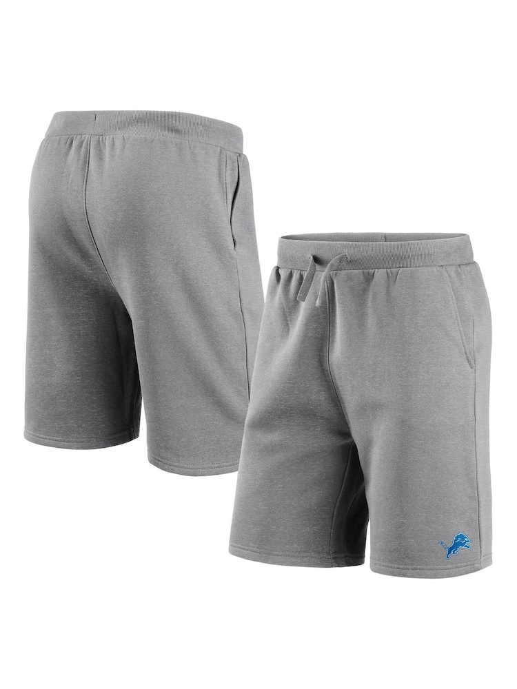 Fanatics Grey NFL Detroit Lions Primary Logo Graphic Fleece Shorts - Image 1 of 3 Fanatics Grey NFL Detroit Lions Primary Logo Graphic Fleece Shorts - Image 1 of 3