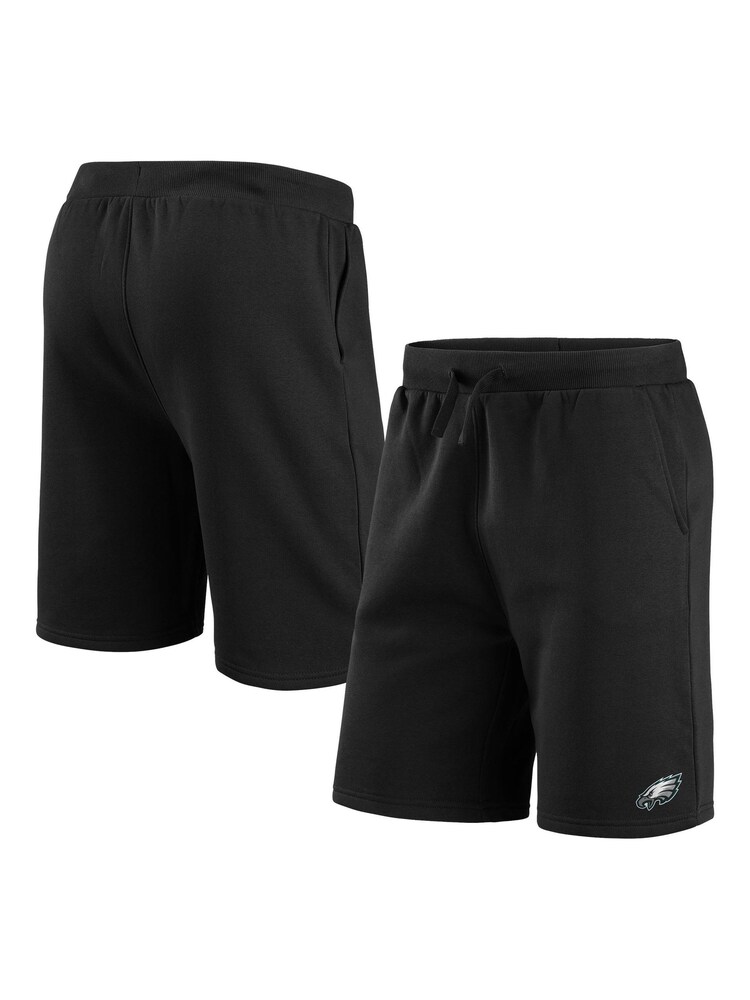 Fanatics NFL Philadelphia Eagles Primary Logo Graphic Fleece Black Shorts - Image 1 of 3