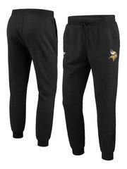 Fanatics NFL Minnesota Vikings Primary Logo Graphic Fleece Black Joggers - Image 1 of 3