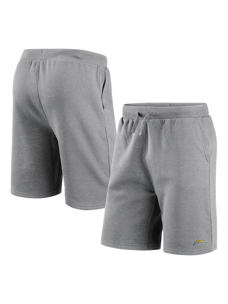 Fanatics Grey NFL Los Angeles Chargers Primary Logo Graphic Fleece Shorts - Image 1 of 3