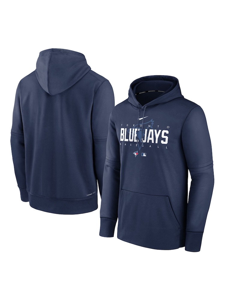 Fanatics Blue MLB Toronto Jays Authentic Collection Pre Game Therma Hoodie - Image 1 of 3