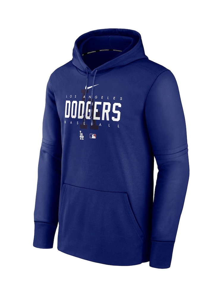 Fanatics Blue MLB Los Angeles Dodgers Authentic Collection Pre Game Therma Hoodie - Image 2 of 3