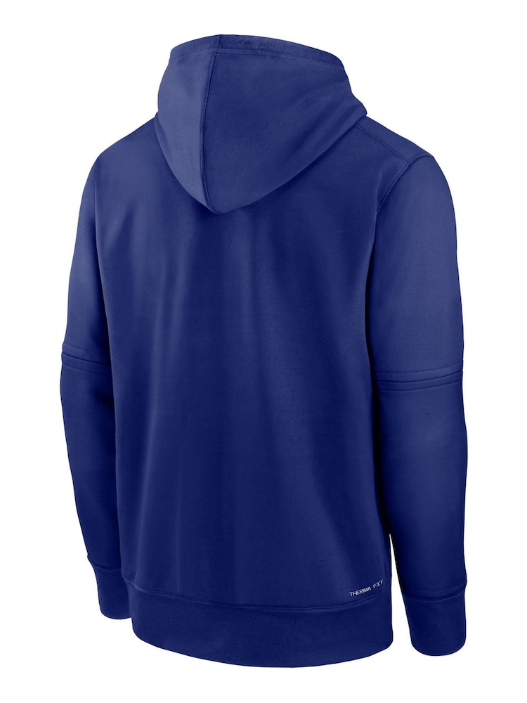 Fanatics Blue MLB Los Angeles Dodgers Authentic Collection Pre Game Therma Hoodie - Image 3 of 3