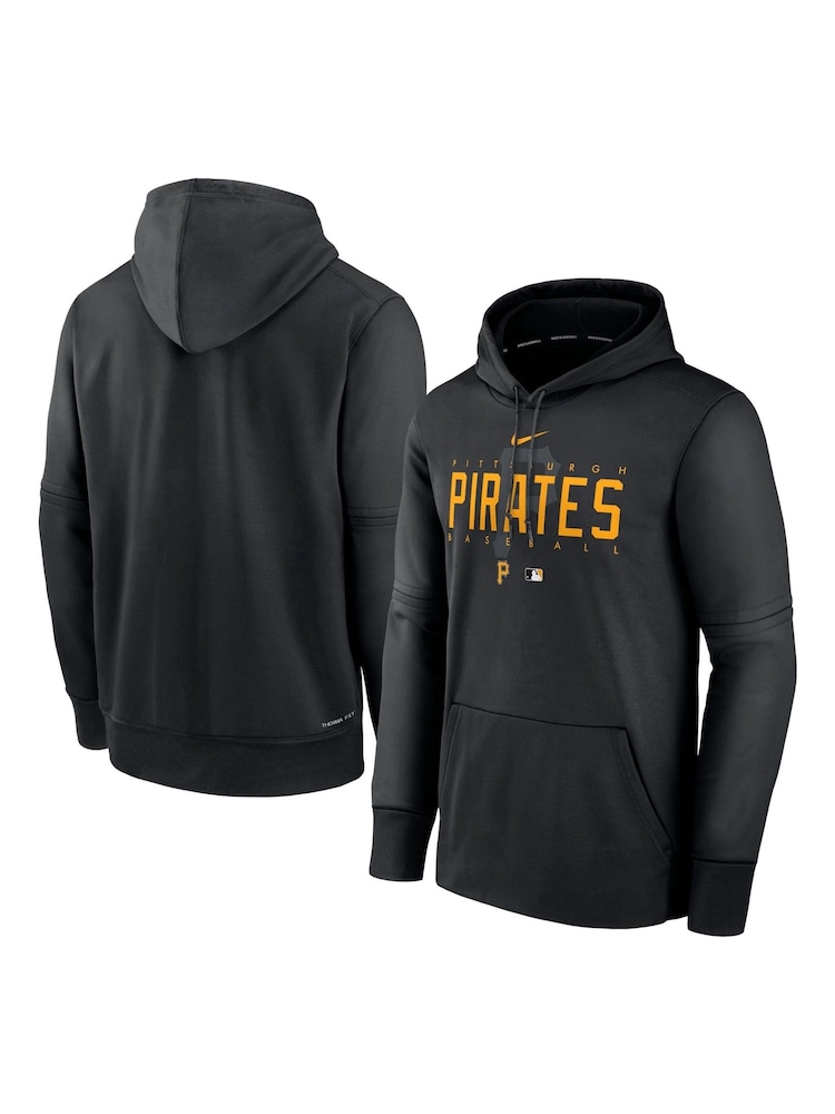 Fanatics MLB Pittsburgh Pirates Authentic Collection Pre Game Therma Black Hoodie - Image 1 of 3