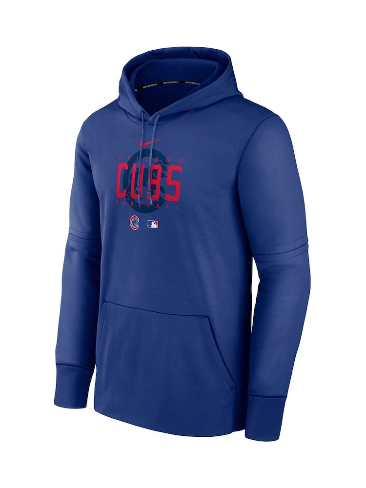 Fanatics Blue MLB Chicago Cubs Authentic Collection Pre Game Therma Hoodie - Image 2 of 3