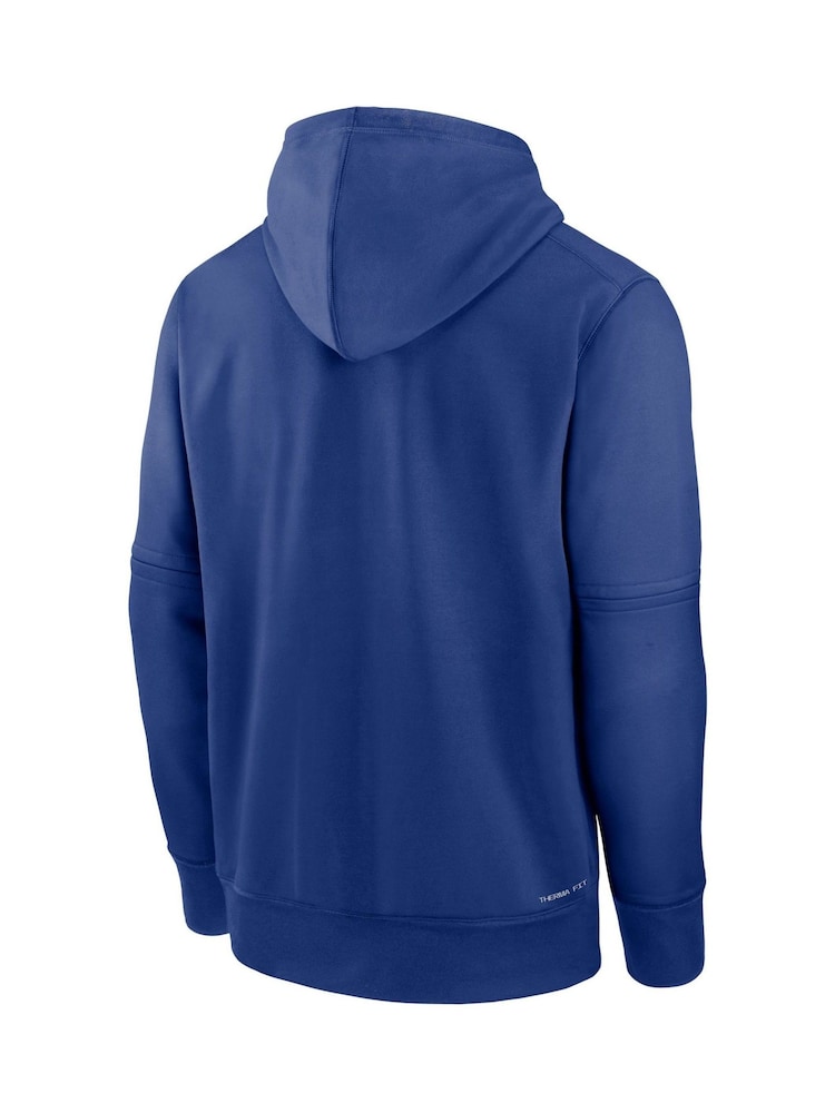 Fanatics Blue MLB Chicago Cubs Authentic Collection Pre Game Therma Hoodie - Image 3 of 3