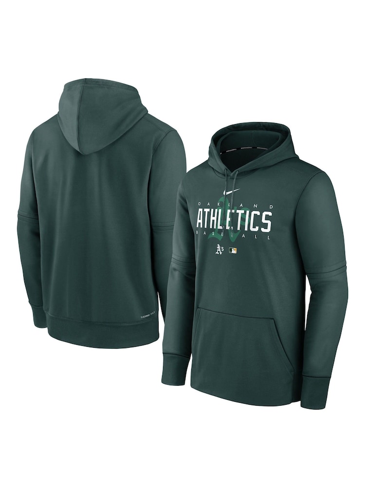 Fanatics Green MLB Oakland Athletics Authentic Collection Pre Game Therma Hoodie - Image 1 of 3