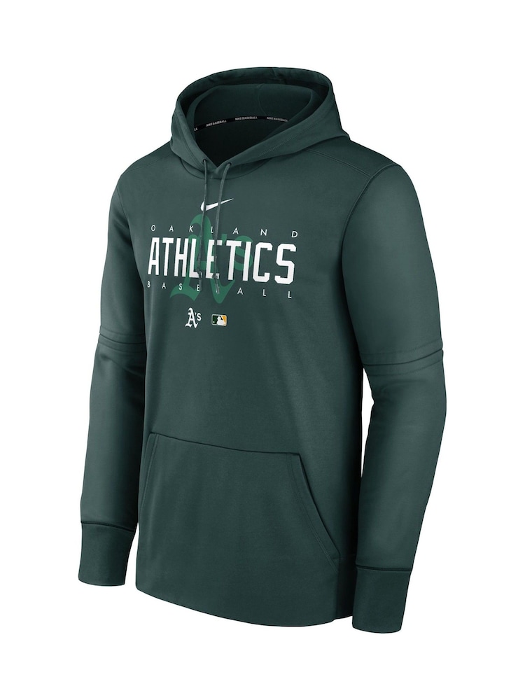 Fanatics Green MLB Oakland Athletics Authentic Collection Pre Game Therma Hoodie - Image 2 of 3
