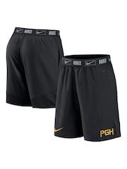 Fanatics MLB Pittsburgh Pirates City Connect Woven Black Shorts - Image 1 of 3