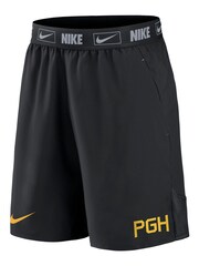 Fanatics MLB Pittsburgh Pirates City Connect Woven Black Shorts - Image 2 of 3