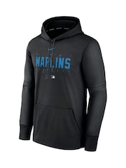 Fanatics MLB Miamiins Authentic Collection Pre Game Therma Black Hoodie - Image 1 of 3