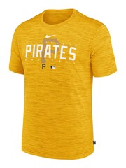 Fanatics Dri-FIT Yellow MLB Pittsburgh Pirates Authentic Collection Velocity T-Shirt - Image 1 of 3