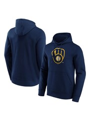 Fanatics Blue MLB Milwaukee Brewers Primary Logo Graphic Hoodie - Image 1 of 3
