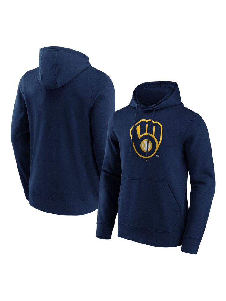 Fanatics Blue MLB Milwaukee Brewers Primary Logo Graphic Hoodie - Image 1 of 3