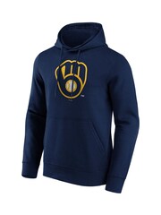 Fanatics Blue MLB Milwaukee Brewers Primary Logo Graphic Hoodie - Image 2 of 3