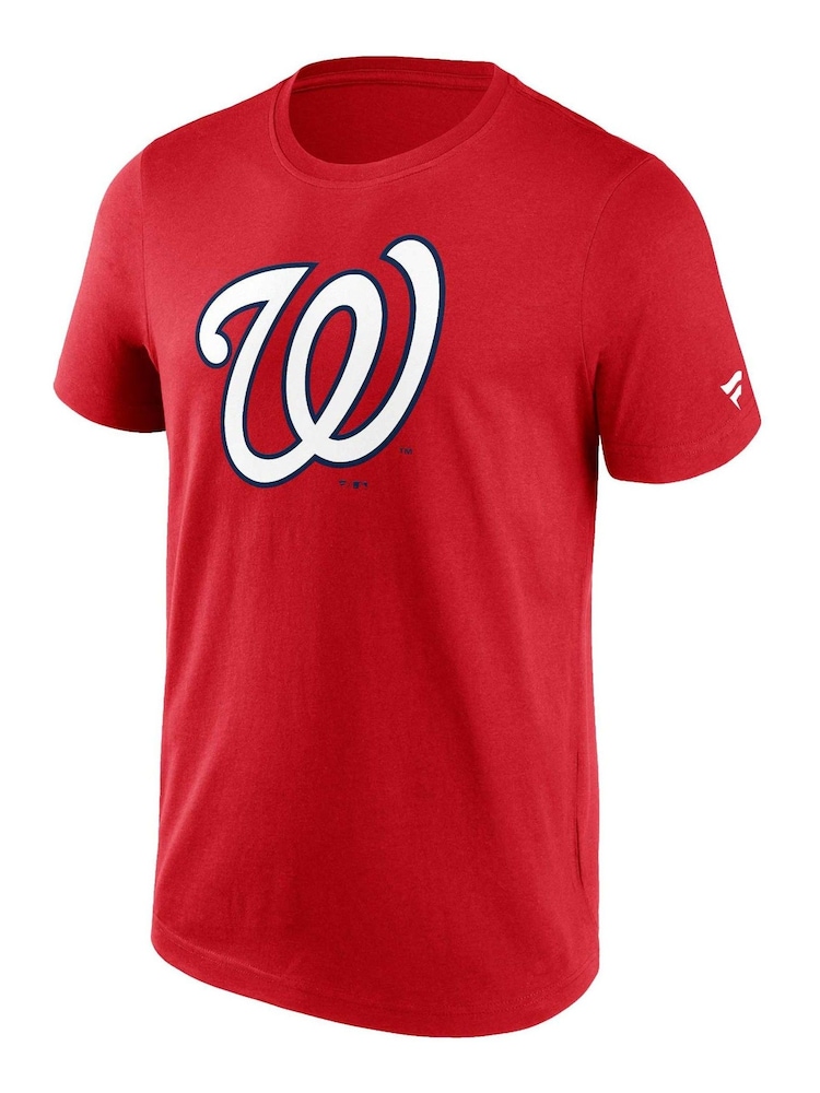 Fanatics Red MLB Washington Nationals Primary Logo Graphic 100% Cotton T-Shirt - Image 2 of 3