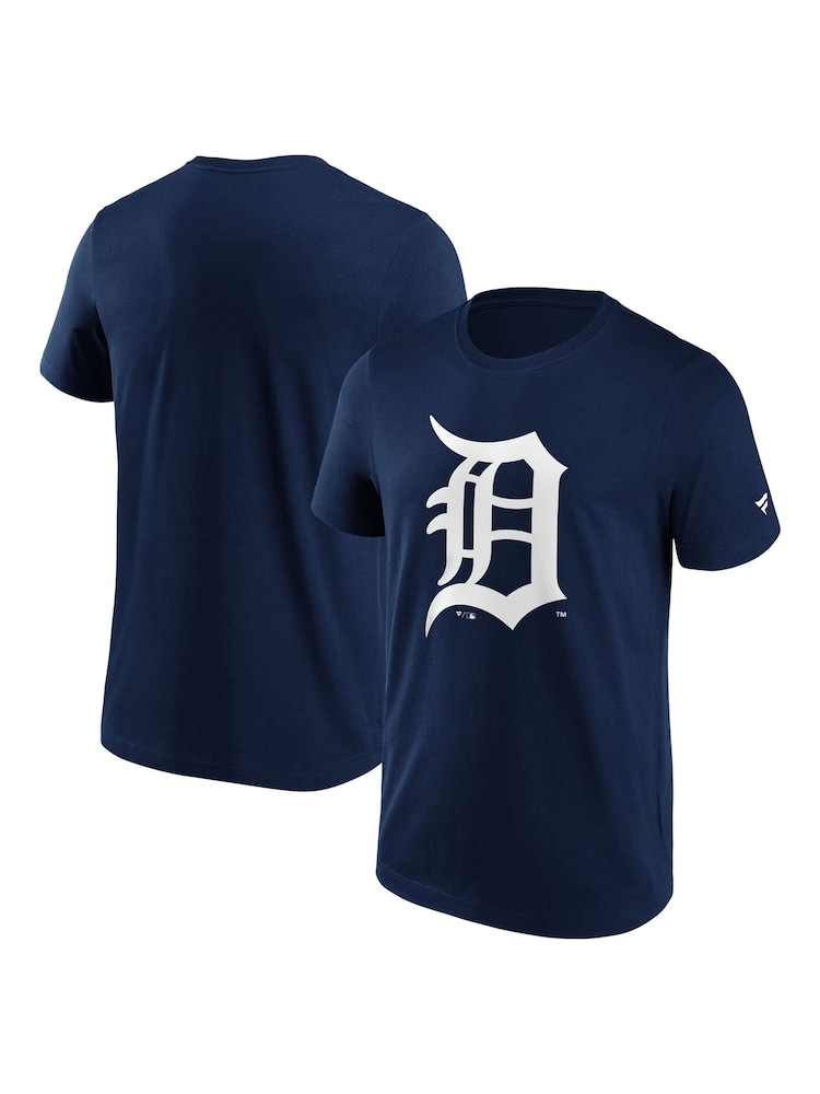 Fanatics Blue MLB Detroit Tigers Primary Logo Graphic 100% Cotton T-Shirt - Image 1 of 3