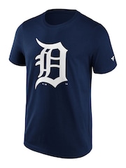 Fanatics Blue MLB Detroit Tigers Primary Logo Graphic 100% Cotton T-Shirt - Image 2 of 3