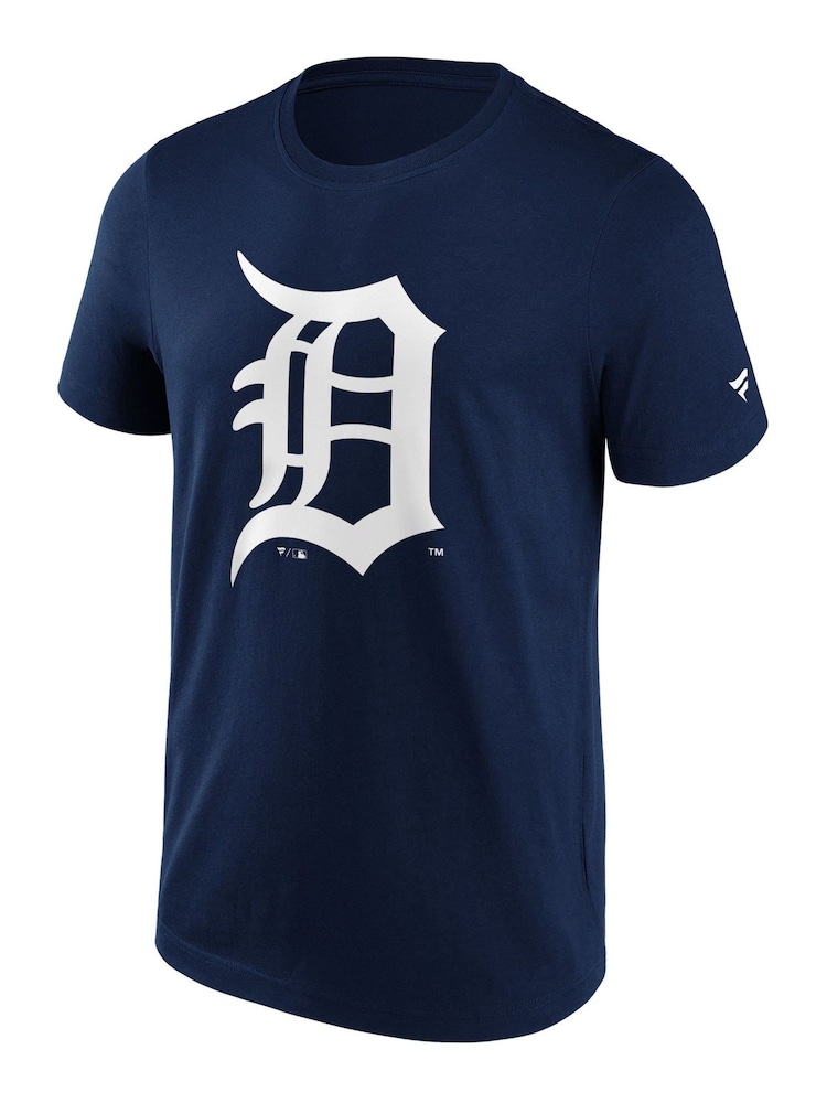 Fanatics Blue MLB Detroit Tigers Primary Logo Graphic 100% Cotton T-Shirt - Image 2 of 3