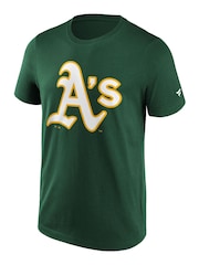 Fanatics Green MLB Oakland Athletics Primary Logo Graphic 100% Cotton T-Shirt - Image 3 of 3